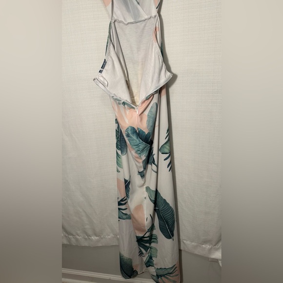 L’ATISTE by Amy Palm Print Maxi Dress Jumpsuit Size Small - Picture 9 of 16